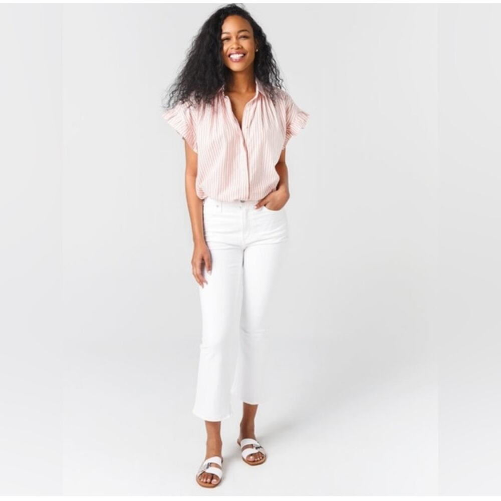 Citizens Of Humanity Women's Demy Cropped Flare Jean White
